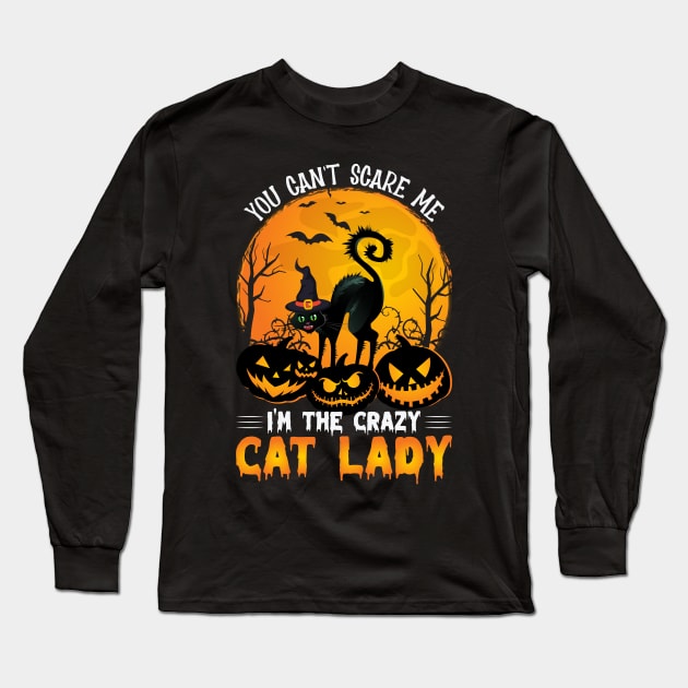 Crazy cat lady Long Sleeve T-Shirt by D3monic